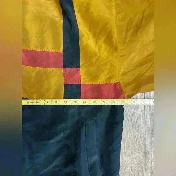 Vintage 80s 90s Zone Five 100% Silk Retro Jacket Women’s Full Zip Windbreaker L - Picture 8 of 11